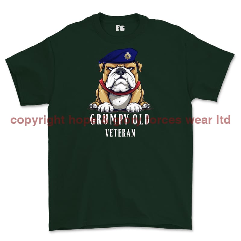 Grumpy Old Royal Corps Of Transport Veteran Printed T-Shirt - Commando Green