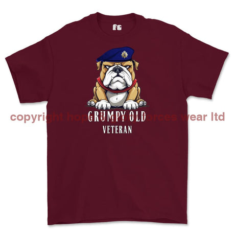 Grumpy Old Royal Corps Of Transport Veteran Printed T-Shirt - Maroon