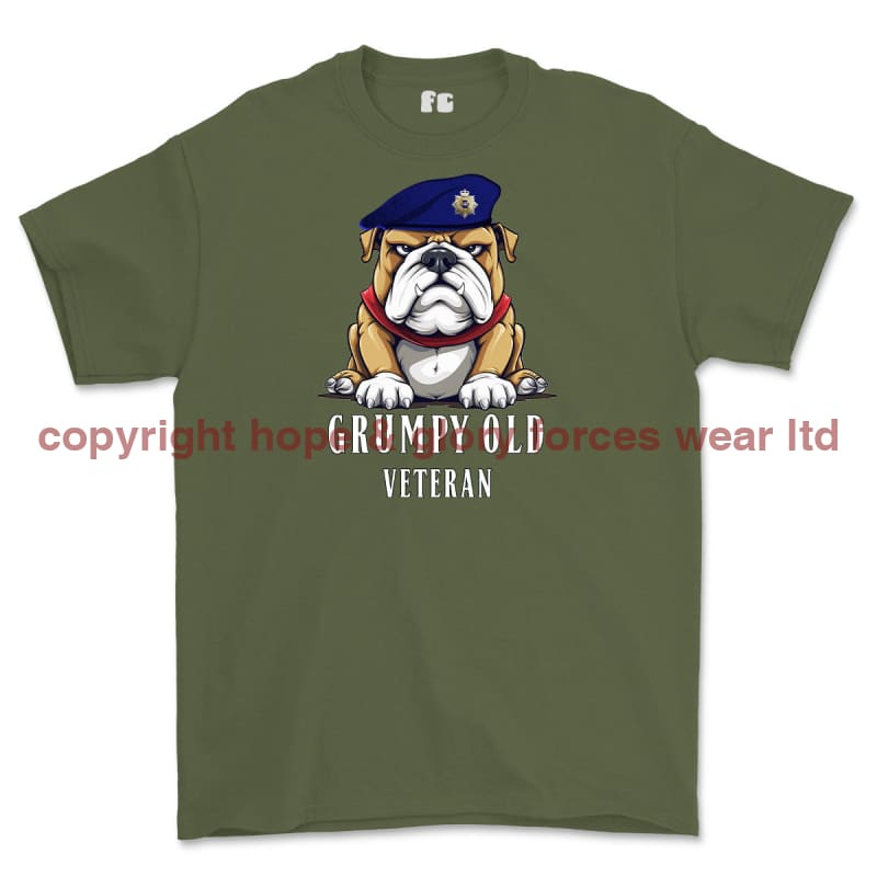Grumpy Old Royal Corps Of Transport Veteran Printed T-Shirt - Military Green