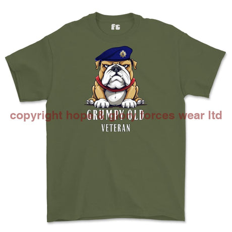 Grumpy Old Royal Corps Of Transport Veteran Printed T-Shirt - Military Green