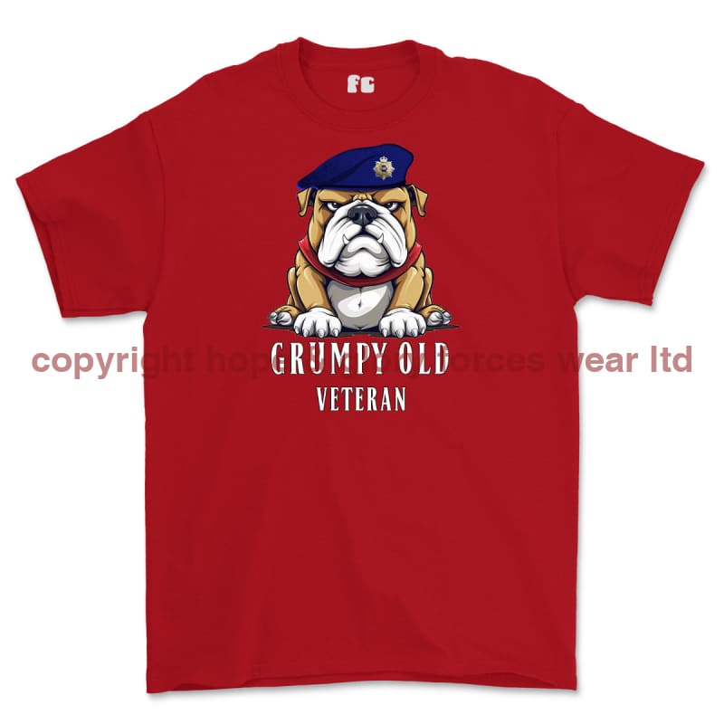 Grumpy Old Royal Corps Of Transport Veteran Printed T-Shirt - Red