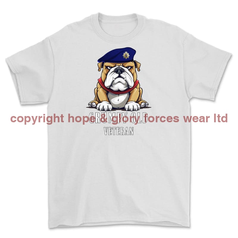 Grumpy Old Royal Corps Of Transport Veteran Printed T-Shirt - White