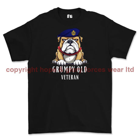 Grumpy Old Royal Engineers Veteran Printed T-Shirt - Black