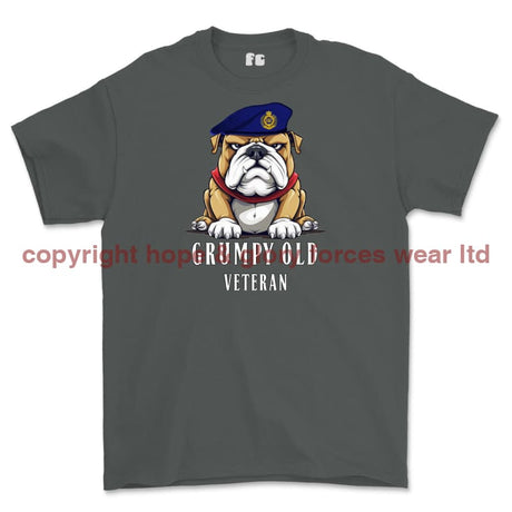 Grumpy Old Royal Engineers Veteran Printed T-Shirt - Charcoal