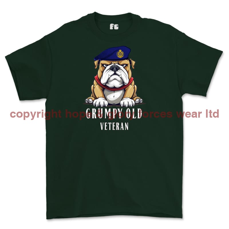 Grumpy Old Royal Engineers Veteran Printed T-Shirt - Commando Green