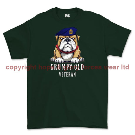 Grumpy Old Royal Engineers Veteran Printed T-Shirt - Commando Green