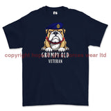 Grumpy Old Royal Engineers Veteran Printed T-Shirt - Navy Blue