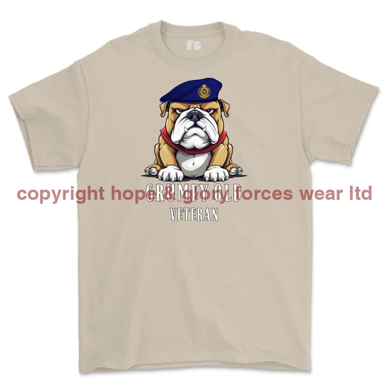 Grumpy Old Royal Engineers Veteran Printed T-Shirt - Sand