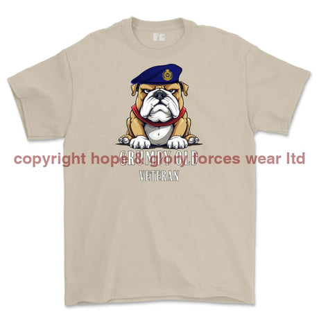 Grumpy Old Royal Engineers Veteran Printed T-Shirt - Sand