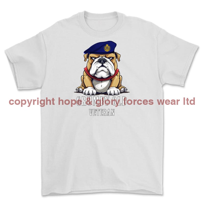 Grumpy Old Royal Engineers Veteran Printed T-Shirt - White