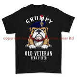 Grumpy Old Royal Fusilier Veteran Printed T-Shirt - Black