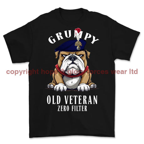 Grumpy Old Royal Fusilier Veteran Printed T-Shirt - Black
