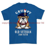 Grumpy Old Royal Fusilier Veteran Printed T-Shirt - Blue