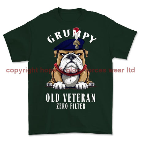 Grumpy Old Royal Fusilier Veteran Printed T-Shirt - Commando Green