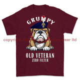 Grumpy Old Royal Fusilier Veteran Printed T-Shirt - Maroon