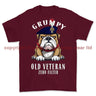 Grumpy Old Royal Fusilier Veteran Printed T-Shirt - Maroon
