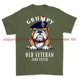 Grumpy Old Royal Fusilier Veteran Printed T-Shirt - Military Green