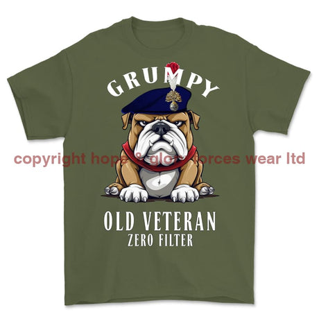 Grumpy Old Royal Fusilier Veteran Printed T-Shirt - Military Green