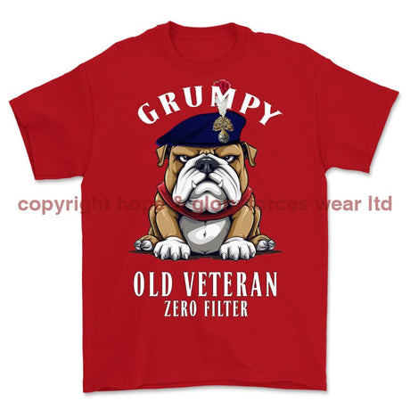 Grumpy Old Royal Fusilier Veteran Printed T-Shirt - Red