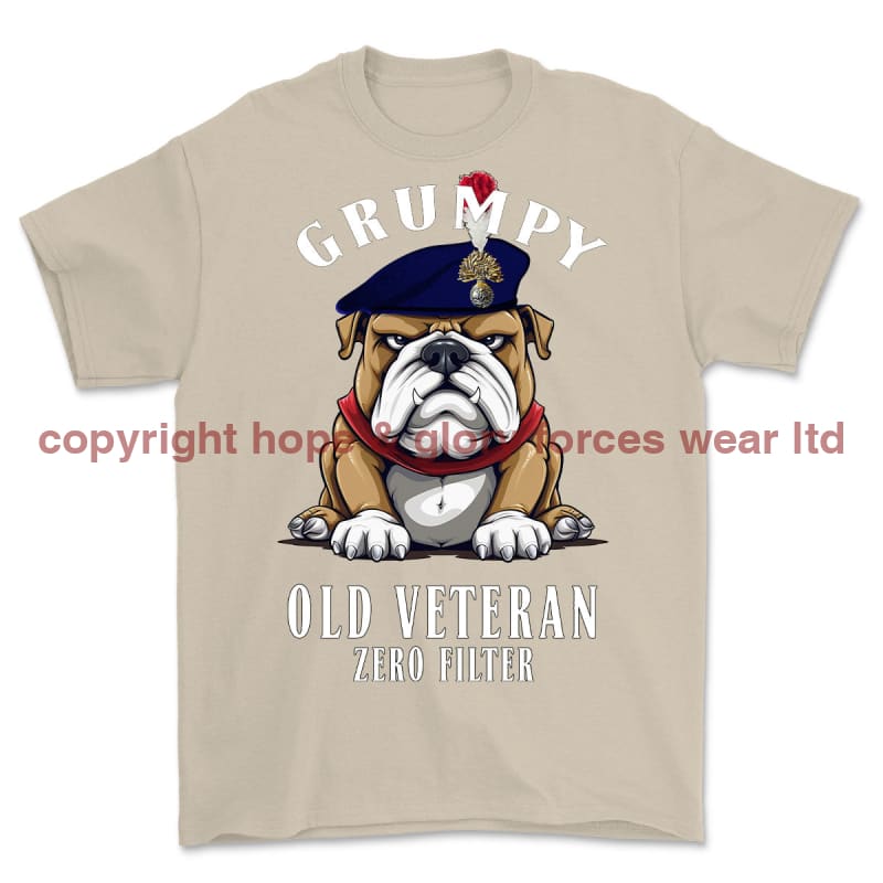 Grumpy Old Royal Fusilier Veteran Printed T-Shirt - Sand