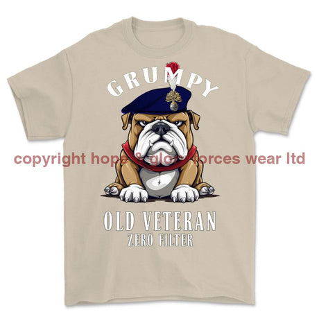 Grumpy Old Royal Fusilier Veteran Printed T-Shirt - Sand
