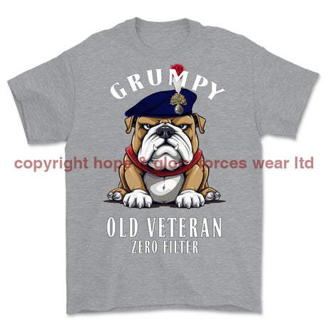 Grumpy Old Royal Fusilier Veteran Printed T-Shirt - Sports Grey