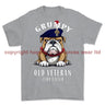 Grumpy Old Royal Fusilier Veteran Printed T-Shirt - Sports Grey
