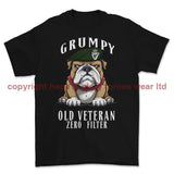 Grumpy Old Royal Irish Regiment Veteran Printed T-Shirt - Black