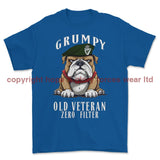 Grumpy Old Royal Irish Regiment Veteran Printed T-Shirt - Blue