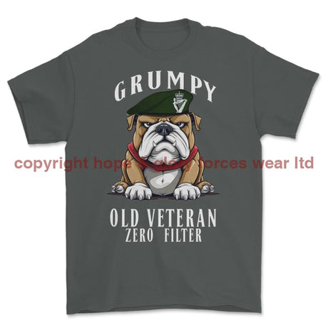 Grumpy Old Royal Irish Regiment Veteran Printed T-Shirt - Charcoal