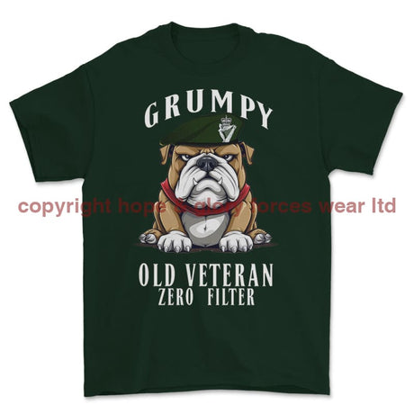 Grumpy Old Royal Irish Regiment Veteran Printed T-Shirt - Commando Green