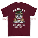 Grumpy Old Royal Irish Regiment Veteran Printed T-Shirt - Maroon