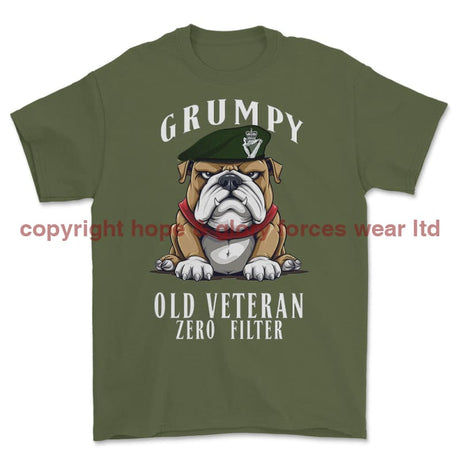 Grumpy Old Royal Irish Regiment Veteran Printed T-Shirt - Military Green