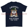 Grumpy Old Royal Irish Regiment Veteran Printed T-Shirt - Navy Blue