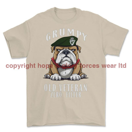 Grumpy Old Royal Irish Regiment Veteran Printed T-Shirt - Sand
