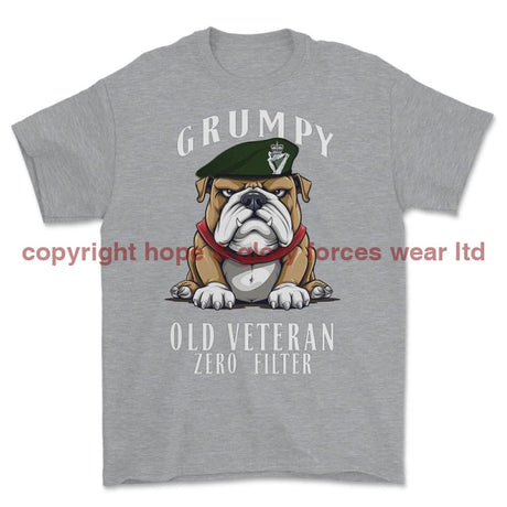 Grumpy Old Royal Irish Regiment Veteran Printed T-Shirt - Sports Grey