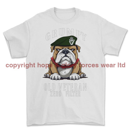 Grumpy Old Royal Irish Regiment Veteran Printed T-Shirt - White