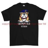 Grumpy Old Royal Logistic Corps Veteran Printed T-Shirt - Black
