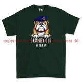 Grumpy Old Royal Logistic Corps Veteran Printed T-Shirt - Commando Green
