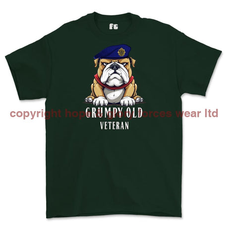 Grumpy Old Royal Logistic Corps Veteran Printed T-Shirt - Commando Green