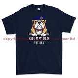 Grumpy Old Royal Logistic Corps Veteran Printed T-Shirt - Navy Blue