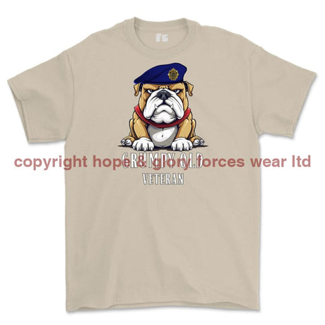 Grumpy Old Royal Logistic Corps Veteran Printed T-Shirt - Sand