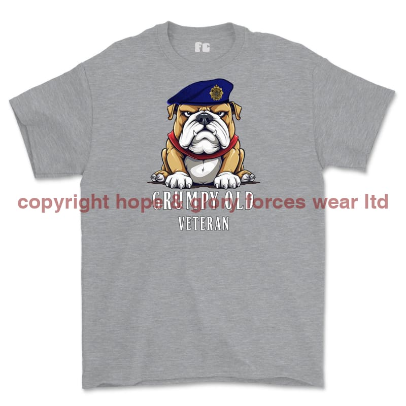 Grumpy Old Royal Logistic Corps Veteran Printed T-Shirt - Sports Grey
