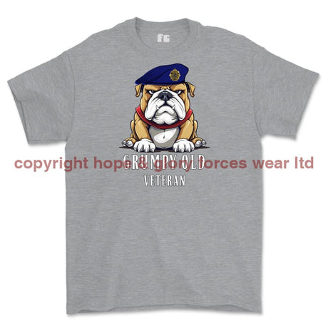 Grumpy Old Royal Logistic Corps Veteran Printed T-Shirt - Sports Grey