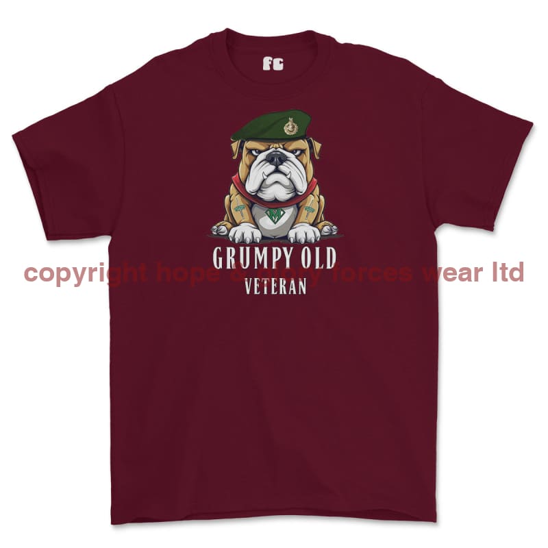 Grumpy Old Royal Marine Bootneck Printed T-Shirt - Maroon