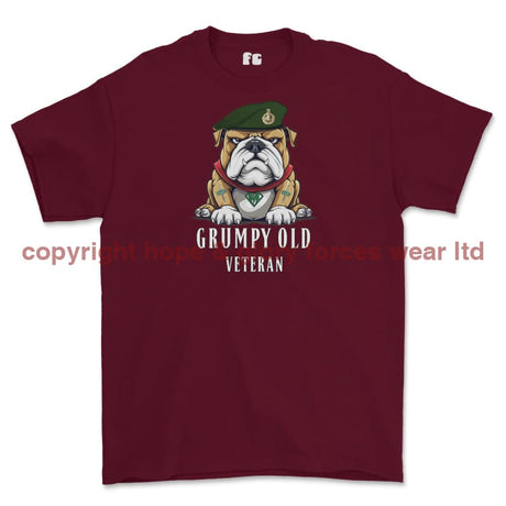 Grumpy Old Royal Marine Bootneck Printed T-Shirt - Maroon