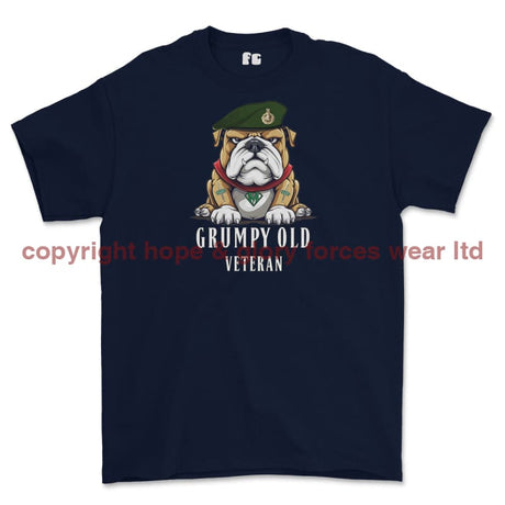 Grumpy Old Royal Marine Bootneck Printed T-Shirt - Navy Blue