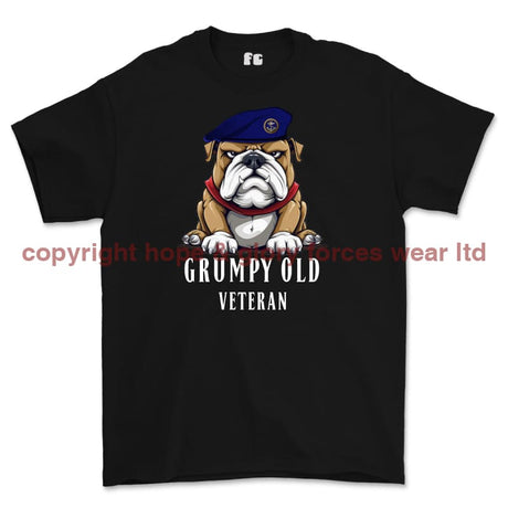 Grumpy Old Royal Navy Veteran Printed T-Shirt - Black