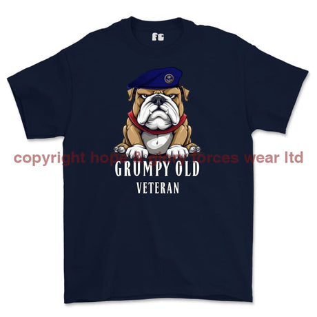 Grumpy Old Royal Navy Veteran Printed T-Shirt - Navy Blue