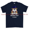 Grumpy Old Royal Navy Veteran Printed T-Shirt - Navy Blue